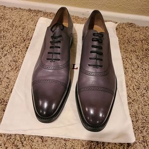 Bally Scribb Dress Shoes Gray 12 New without box